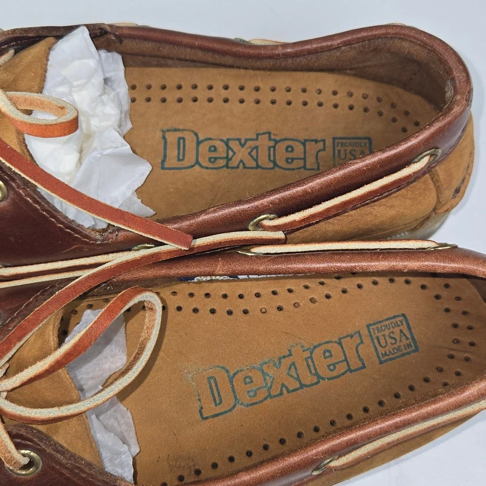 Dexter USA Mens Brown Suede Leather Boat Shoes Size 9.5 M